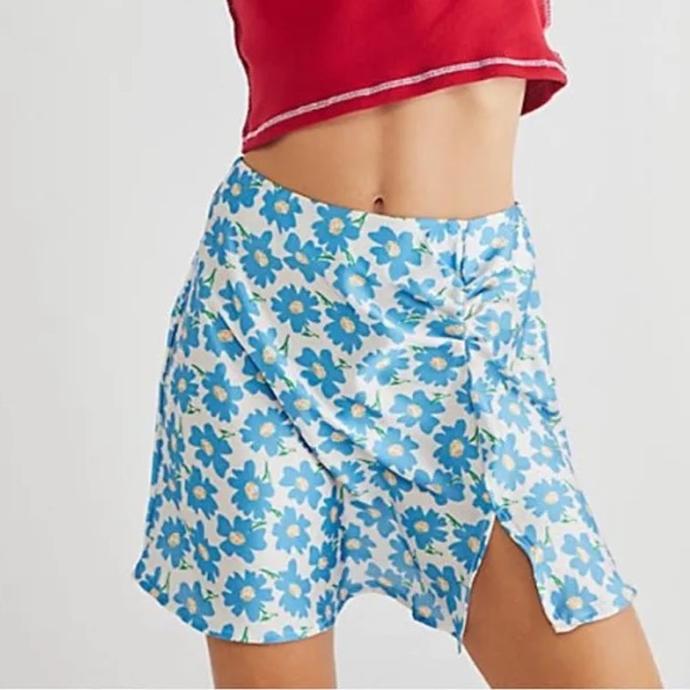 FP Silk Floral Mini Skirt